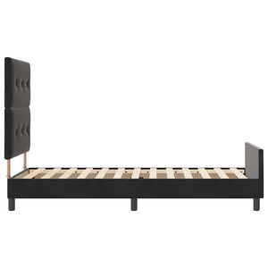 Κρεβάτι με ελατήρια με κεφαλάρι Μαύρο 90 x 190 cm Βελούδο