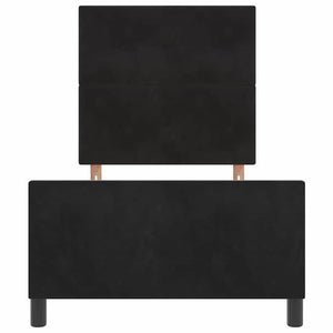 Κρεβάτι με ελατήρια με κεφαλάρι Μαύρο 100 x 200 cm Βελούδο