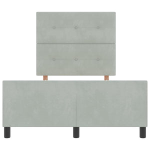 Κρεβάτι με ελατήρια Ανοιχτό γκρι 120 x 190 cm Βελούδο - Pakobazaar