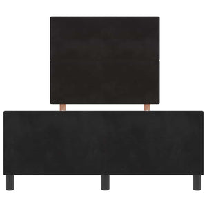 Κρεβάτι με ελατήρια με κεφαλάρι Μαύρο 120 x 190 cm Βελούδο
