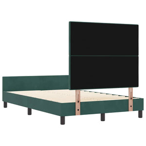 Κρεβάτι με ελατήρια Σκούρο Πράσινο 120 x 190 cm Βελούδο - Pakobazaar