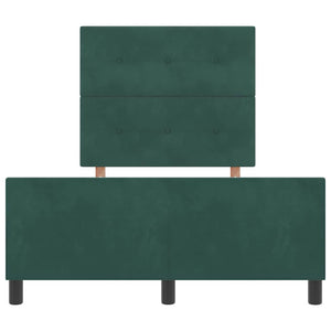 Κρεβάτι με ελατήρια Σκούρο Πράσινο 120 x 200 cm Βελούδο - Pakobazaar