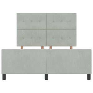 Κρεβάτι με ελατήρια Ανοιχτό γκρι 140 x 200 cm Βελούδο - Pakobazaar