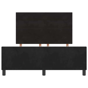 Κρεβάτι με ελατήρια με κεφαλάρι Μαύρο 160 x 200 cm Βελούδο - Pakobazaar