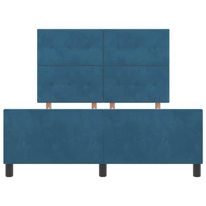 Κρεβάτι με ελατήρια Σκούρο Μπλε 160 x 200 cm Βελούδο - Pakobazaar