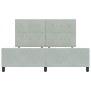 Κρεβάτι με ελατήρια Ανοιχτό γκρι 180 x 200 cm Βελούδο