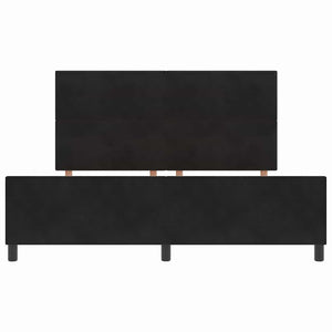 Κρεβάτι με ελατήρια με κεφαλάρι Μαύρο 180 x 200 cm Βελούδο - Pakobazaar