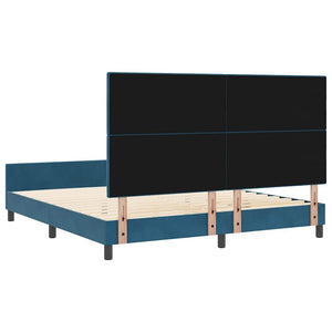 Κρεβάτι με ελατήρια Σκούρο Μπλε 180 x 200 cm Βελούδο