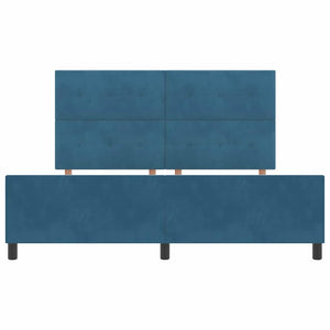 Κρεβάτι με ελατήρια Σκούρο Μπλε 180 x 200 cm Βελούδο