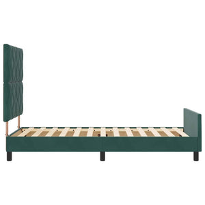 Κρεβάτι με ελατήρια Σκούρο Πράσινο 90 x 190 cm Βελούδο - Pakobazaar