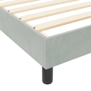 Κρεβάτι με ελατήρια Ανοιχτό γκρι 120 x 190 cm Βελούδο