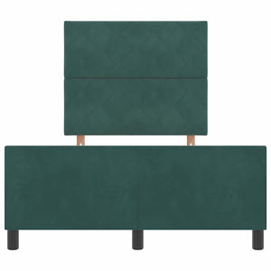 Κρεβάτι με ελατήρια Σκούρο Πράσινο 120 x 190 cm Βελούδο - Pakobazaar