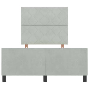 Κρεβάτι με ελατήρια Ανοιχτό γκρι 120 x 200 cm Βελούδο - Pakobazaar