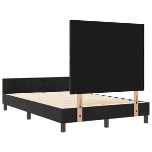 Κρεβάτι με ελατήρια με κεφαλάρι Μαύρο 120 x 200 cm Βελούδο - Pakobazaar
