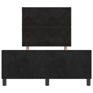 Κρεβάτι με ελατήρια με κεφαλάρι Μαύρο 120 x 200 cm Βελούδο - Pakobazaar