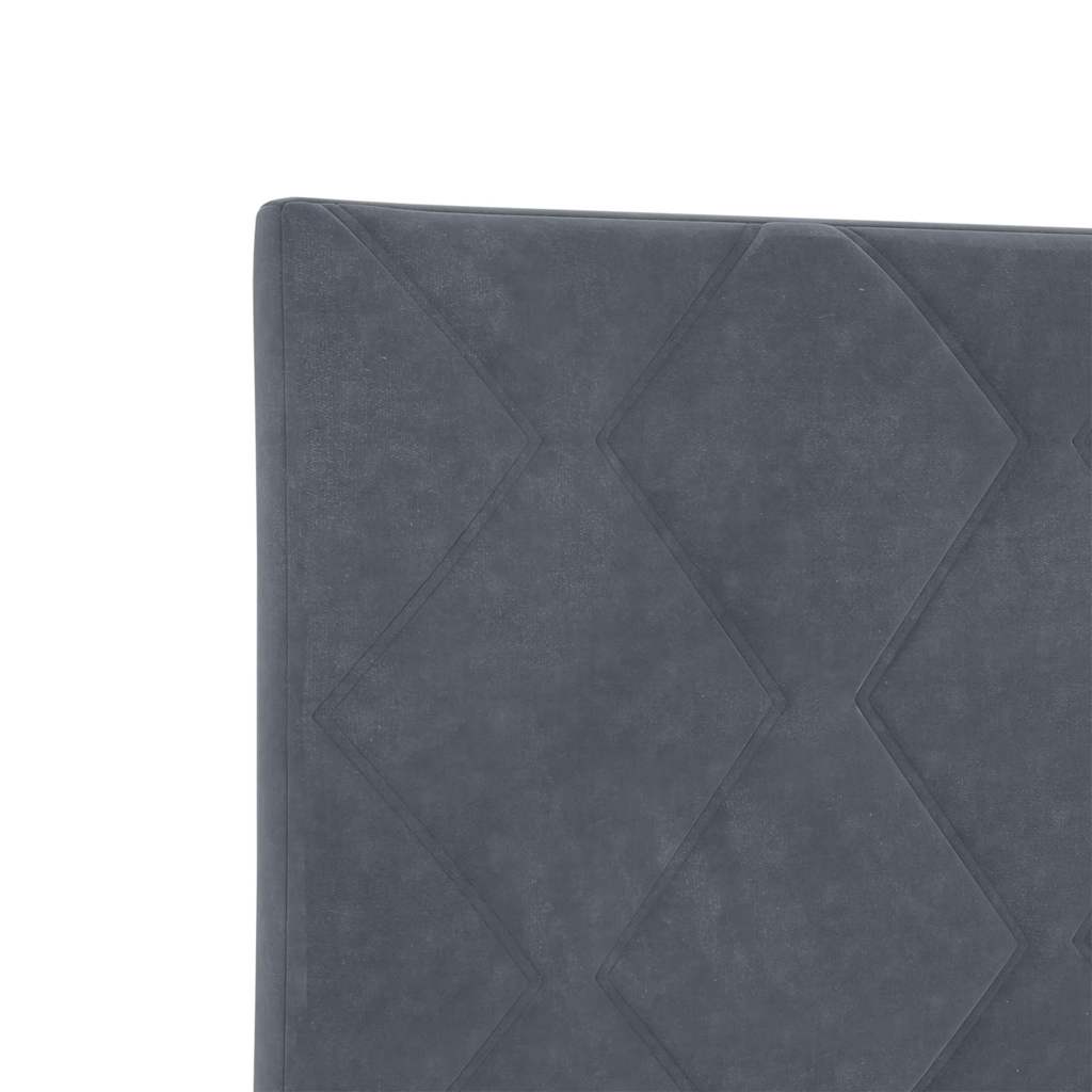 Κρεβάτι με ελατήρια Σκούρο γκρι 140 x 190 cm Βελούδο - Pakobazaar