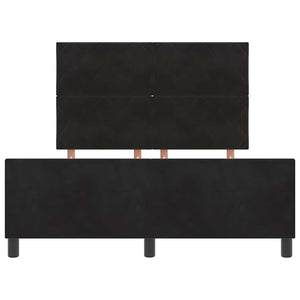 Κρεβάτι με ελατήρια με κεφαλάρι Μαύρο 160 x 200 cm Βελούδο - Pakobazaar