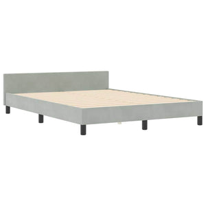 Κρεβάτι με ελατήρια Ανοιχτό γκρι 180 x 200 cm Βελούδο - Pakobazaar