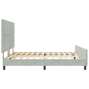 Κρεβάτι με ελατήρια Ανοιχτό γκρι 180 x 200 cm Βελούδο - Pakobazaar