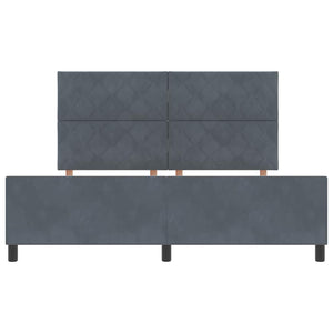 Κρεβάτι με ελατήρια Σκούρο γκρι 180 x 200 cm Βελούδο - Pakobazaar