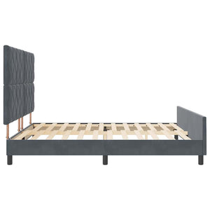 Κρεβάτι με ελατήρια Σκούρο γκρι 180 x 200 cm Βελούδο - Pakobazaar