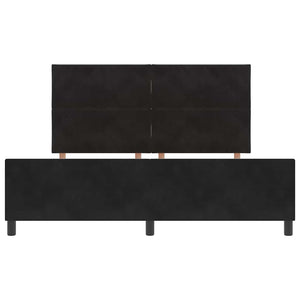 Κρεβάτι με ελατήρια με κεφαλάρι Μαύρο 180 x 200 cm Βελούδο - Pakobazaar