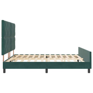 Κρεβάτι με ελατήρια Σκούρο Πράσινο 180 x 200 cm Βελούδο - Pakobazaar