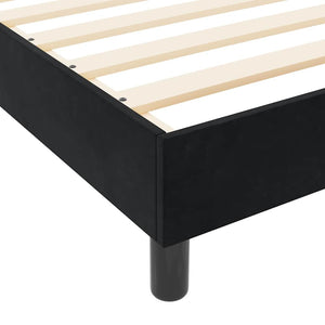 Κρεβάτι με ελατήρια με κεφαλάρι Μαύρο 200 x 200 cm Βελούδο - Pakobazaar