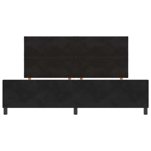 Κρεβάτι με ελατήρια με κεφαλάρι Μαύρο 200 x 200 cm Βελούδο - Pakobazaar