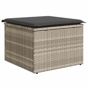 Σετ Καναπέ 6 τμχ. Ανοιχτό γκρι συνθετικό ρατάν - Pakobazaar