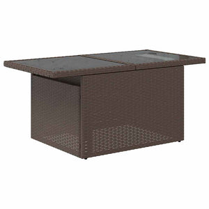 Σετ Καναπέ Κήπου 8 τμχ. 7-Αριθμός καθισμάτων Καφέ Πολυ Ρατάν