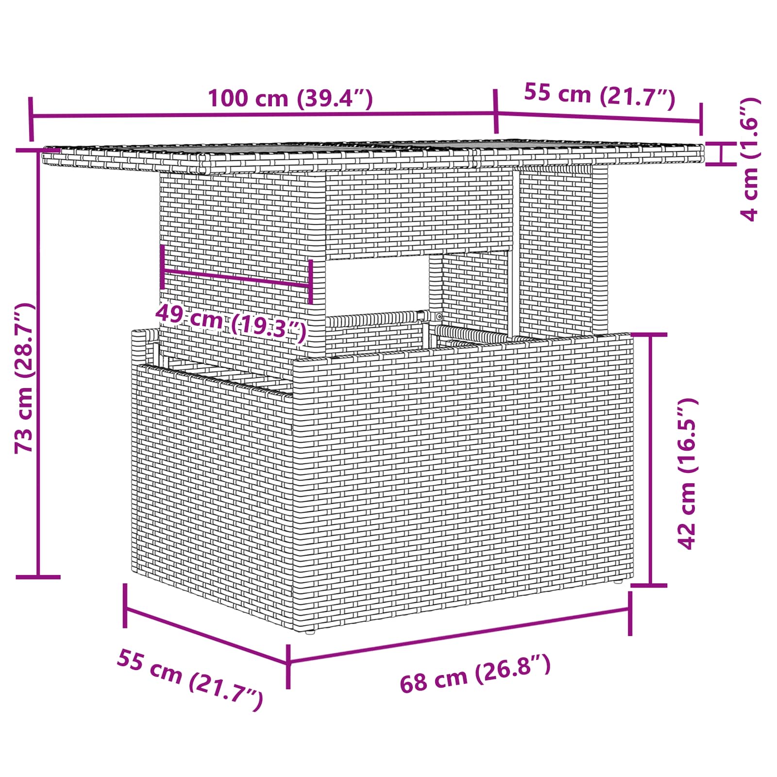 Σετ Καναπέ Κήπου με μαξιλάρι 9 pcs Ανοιχτό γκρι Πολυ Ρατάν - Pakobazaar