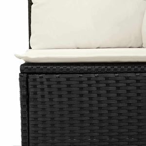 Σετ Καναπέ Κήπου με μαξιλάρι 8 pcs Μαύρο Πολυ ράταν - Pakobazaar