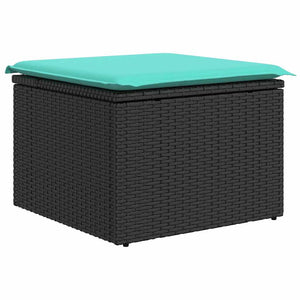 Σετ Καναπέ Κήπου με αποθήκευση 7 pcs Μαύρο Πολυ ράταν - Pakobazaar