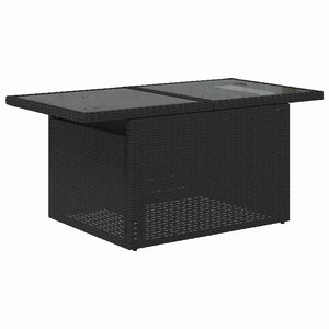 Σετ Καναπέ Κήπου με αποθήκευση 7 pcs Μαύρο Πολυ ράταν - Pakobazaar