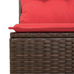 Σετ Καναπέ Κήπου με μαξιλάρι 11 pcs Καφέ Πολυ ράταν - Pakobazaar