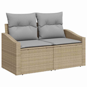 Σετ Καναπέ Κήπου 6 τμχ. Μπεζ Πολυ ράταν