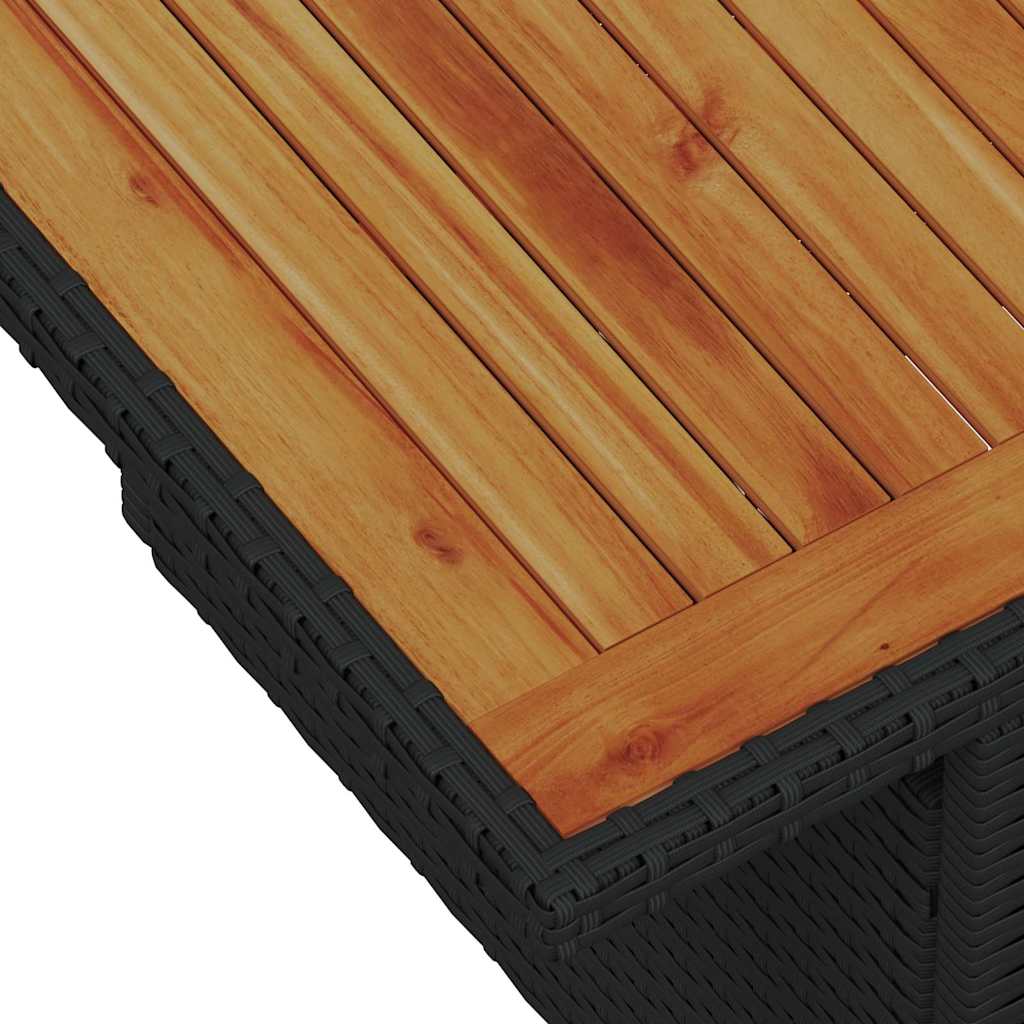 Σετ Καναπέ Κήπου με μαξιλάρι με αποθήκευση 8 pcs Μαύρο - Pakobazaar