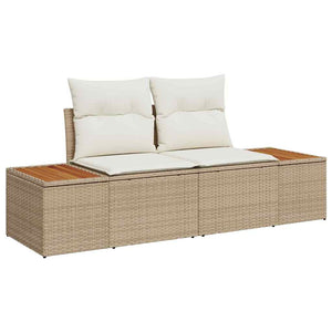 Σετ Καναπέ Κήπου 9 τμχ. Μπεζ Πολυ ράταν