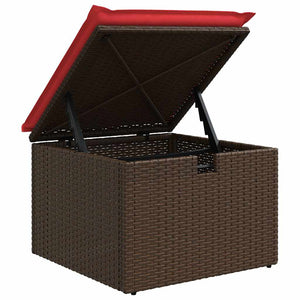 Σετ Καναπέ Κήπου 7 pcs Καφέ και Κόκκινο συνθετικό ρατάν - Pakobazaar
