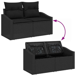 Σετ Καναπέ με μαξιλάρι 4 pcs συνθετικό ρατάν - Pakobazaar
