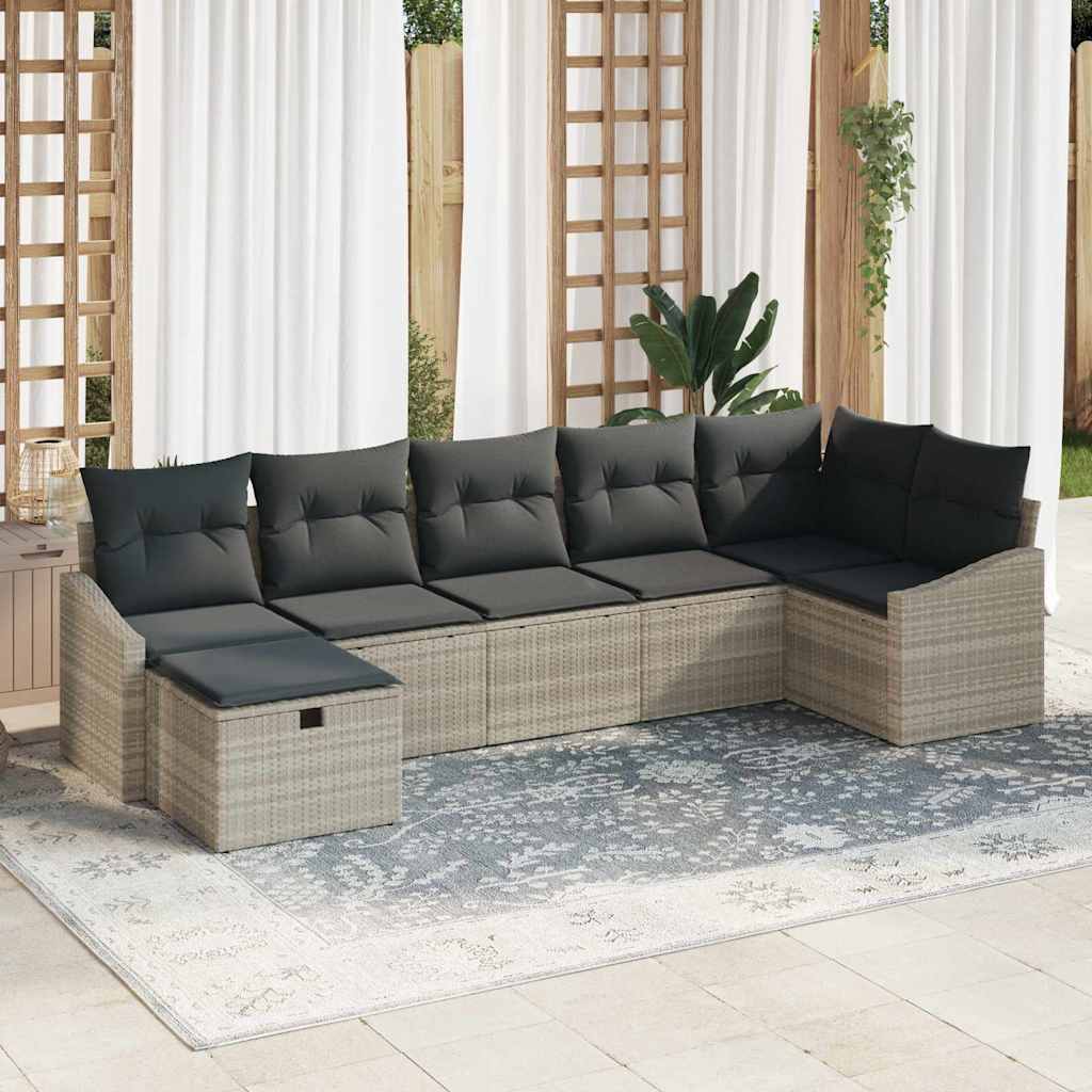 Σετ Καναπέ με μαξιλάρι 8 pcs συνθετικό ρατάν