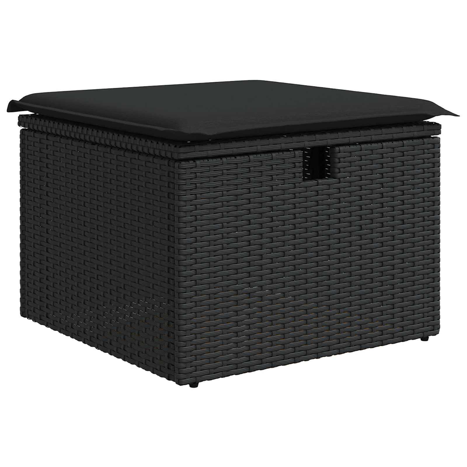 Σετ Καναπέ Κήπου με μαξιλάρι 4 pcs Μαύρο συνθετικό ρατάν - Pakobazaar