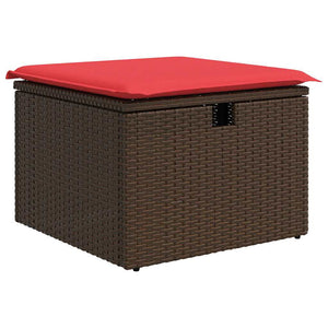 Σετ Καναπέ Κήπου με μαξιλάρι 7 pcs Καφέ Πολυ ράταν - Pakobazaar