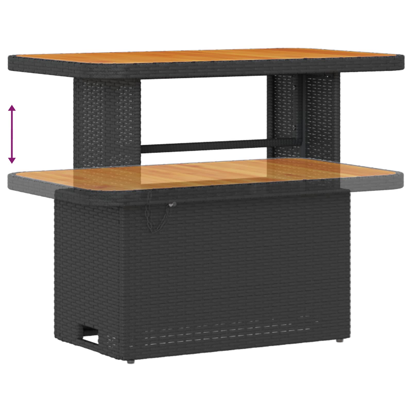 Σετ Καναπέ Κήπου 12 pcs Μαύρο συνθετικό ρατάν - Pakobazaar