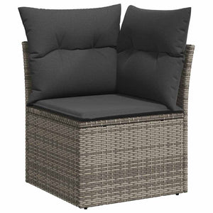 Σετ Καναπέ Κήπου 11 τμχ. Γκρι συνθετικό ρατάν