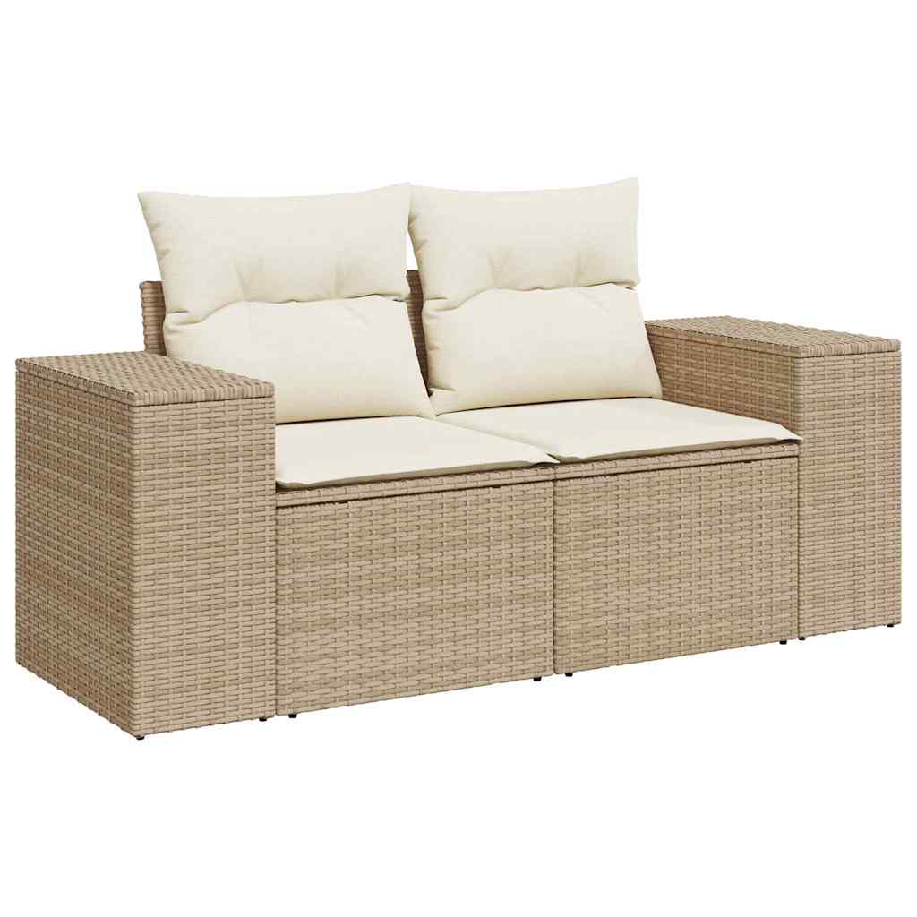 Σετ Καναπέ Κήπου με μαξιλάρι 13 pcs Μπεζ συνθετικό ρατάν