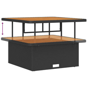 Σετ Καναπέ Κήπου 8 τμχ. Μαύρο συνθετικό ρατάν - Pakobazaar