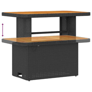 Σετ Καναπέ Κήπου με μαξιλάρι 8 pcs Μαύρο συνθετικό ρατάν - Pakobazaar