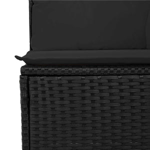 Σετ Καναπέ Κήπου 8 pcs Μαύρο συνθετικό ρατάν - Pakobazaar